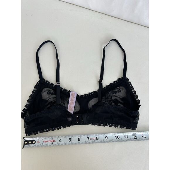 Savage X Fenty Women's A Peek Behind The Lace Bralette Black Small - Picture 5 of 6